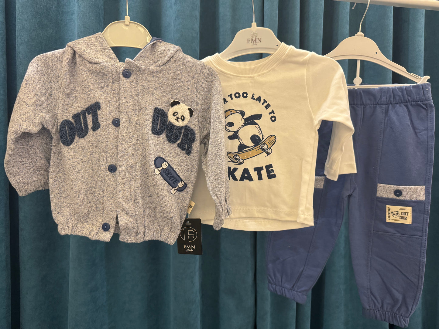 Екипче Панда скейтбордист в 3 части