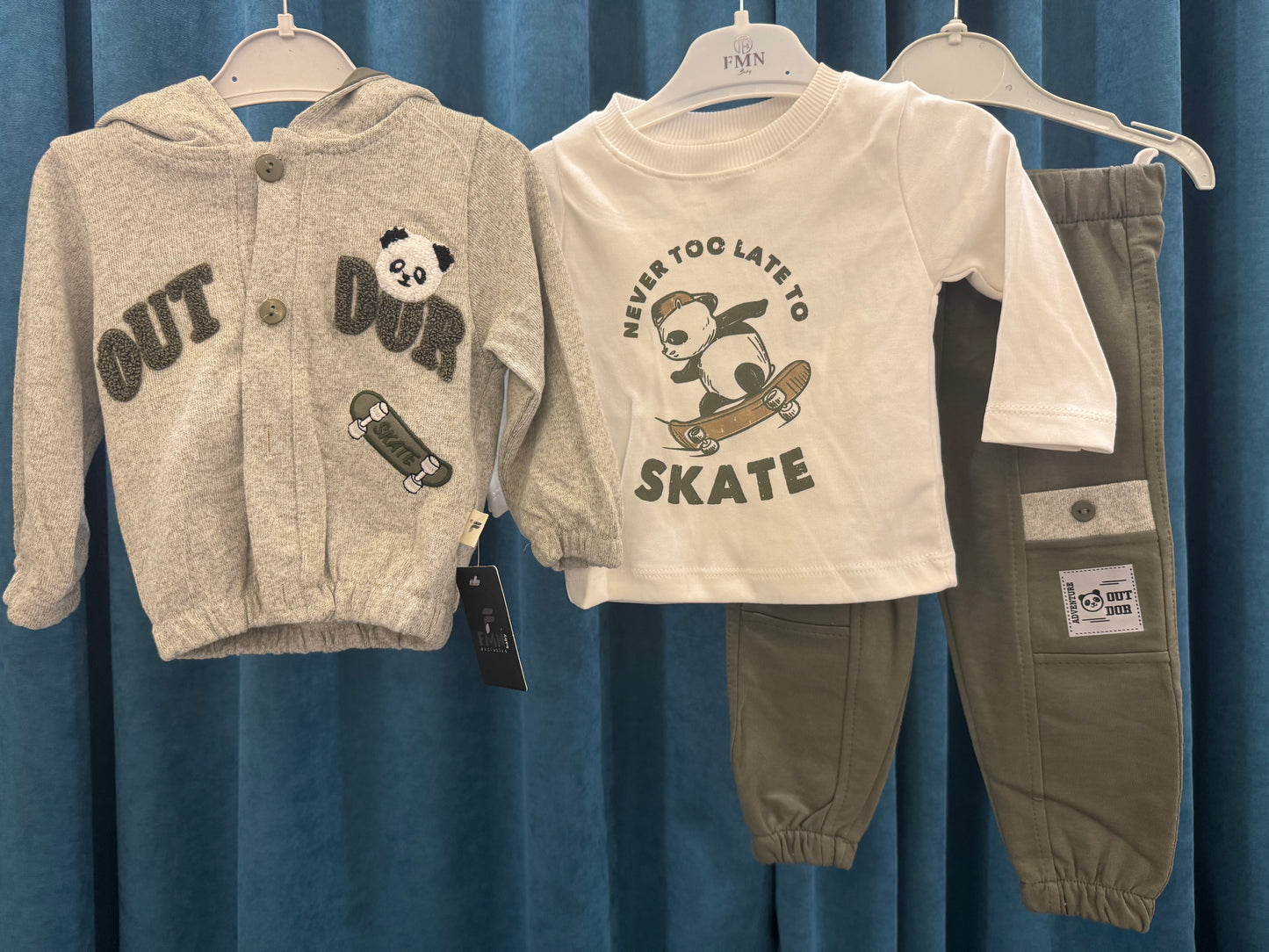 Екипче Панда скейтбордист в 3 части