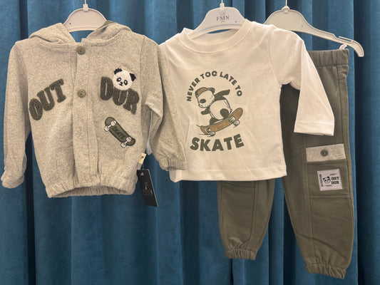 Екипче Панда скейтбордист в 3 части